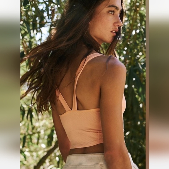 FP Movement Stellar Scoop Neck Crop Top Winter Melon Zest Sz S/XS - Picture 3 of 6